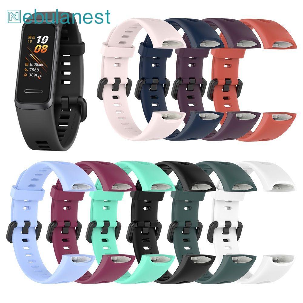 NEBULANES เปลี่ยนสายนาฬิกาสร้อยข้อมือกีฬาสําหรับ HUAWEI Band 4 ADS-B29 Honor Band 5i ADS-B19