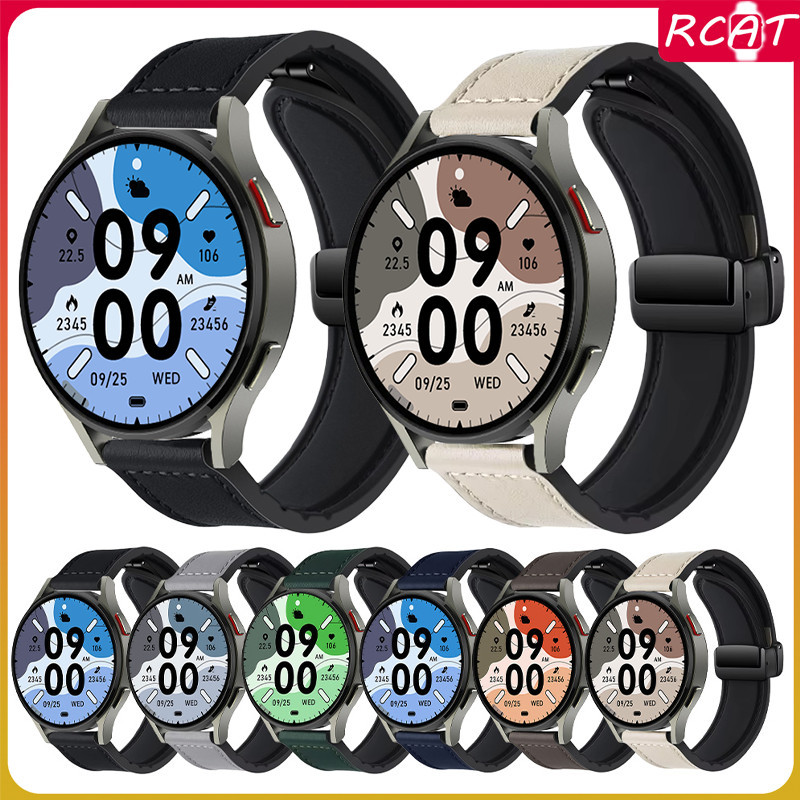 สายซิลิโคนหนัง for Garmin Watch/Redmi Watch 5 Active 5 Lite/Forerunner 165 570 265/Huawei/Samsung Watch/Amazfit Bip 6 5