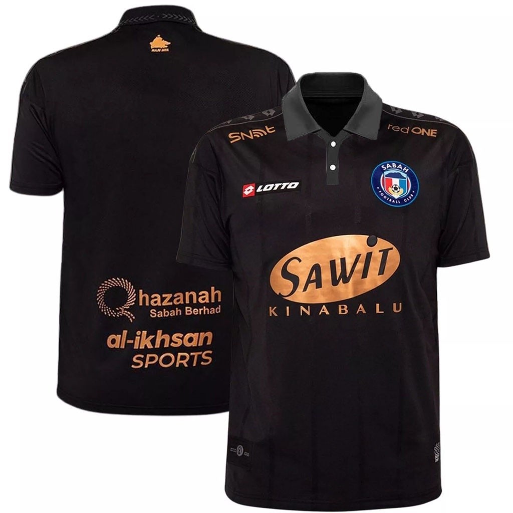ใหม่ Sabah 2025 Goalkeeper Home Shirt Jersey Sabah Fc Jersey 2025 Player Issue Lotto Black Men Women