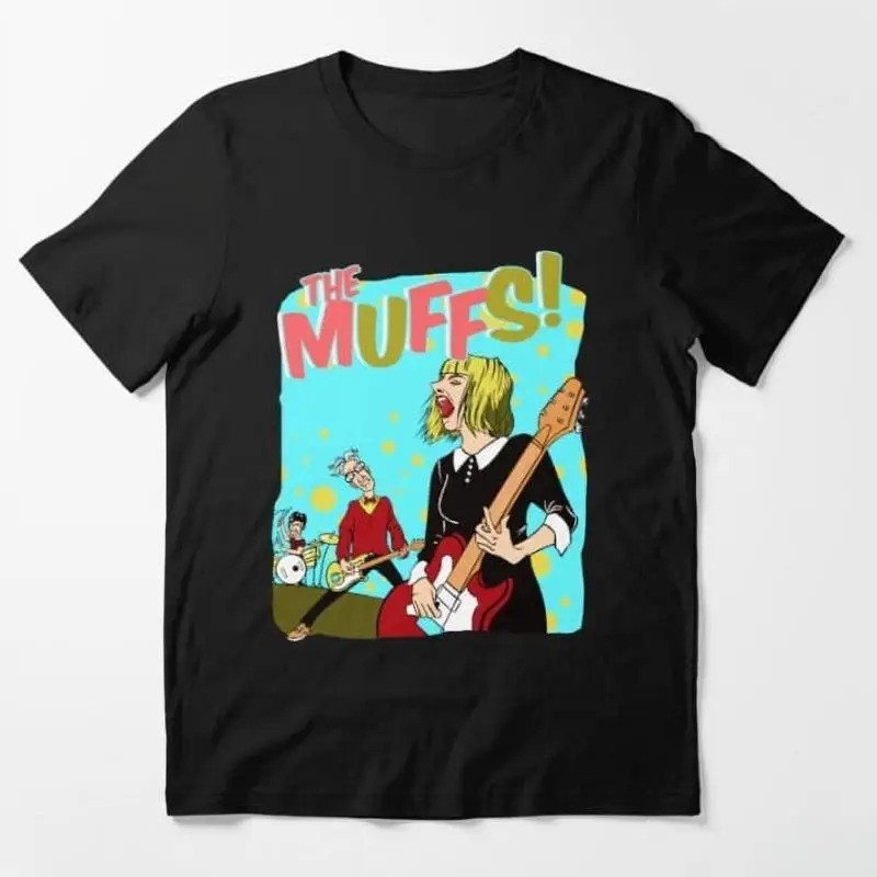 เสื้อยืดผ้าฝ้ายสีดํา The Muffs group ไซส์ S ถึง 4XL