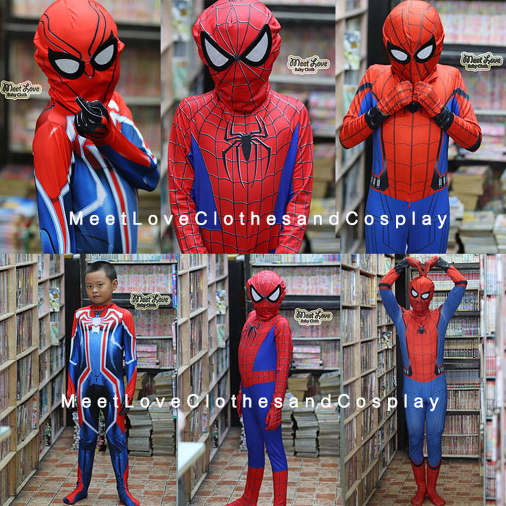ชุดสไปเดอร์แมน ชุด Spiderman ภาคต่างๆ Velocity Stark Suit Into The Verse สไปเดอร์ สไปเดอร์แมน ชุดแฟนซี ฮีโร่ พร้อมส่ง