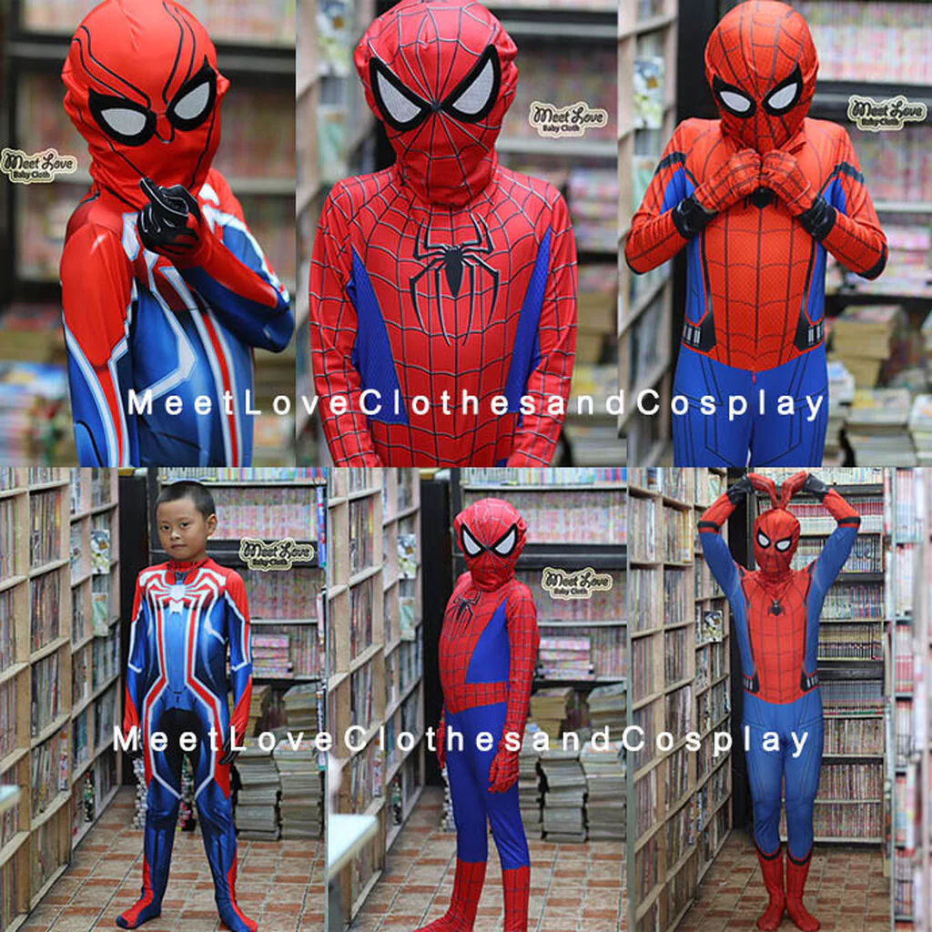 ชุดสไปเดอร์แมน ชุด Spiderman ภาคต่างๆ Velocity Stark Suit Into The Verse สไปเดอร์ สไปเดอร์แมน ชุดแฟนซี ฮีโร่ พร้อมส่ง