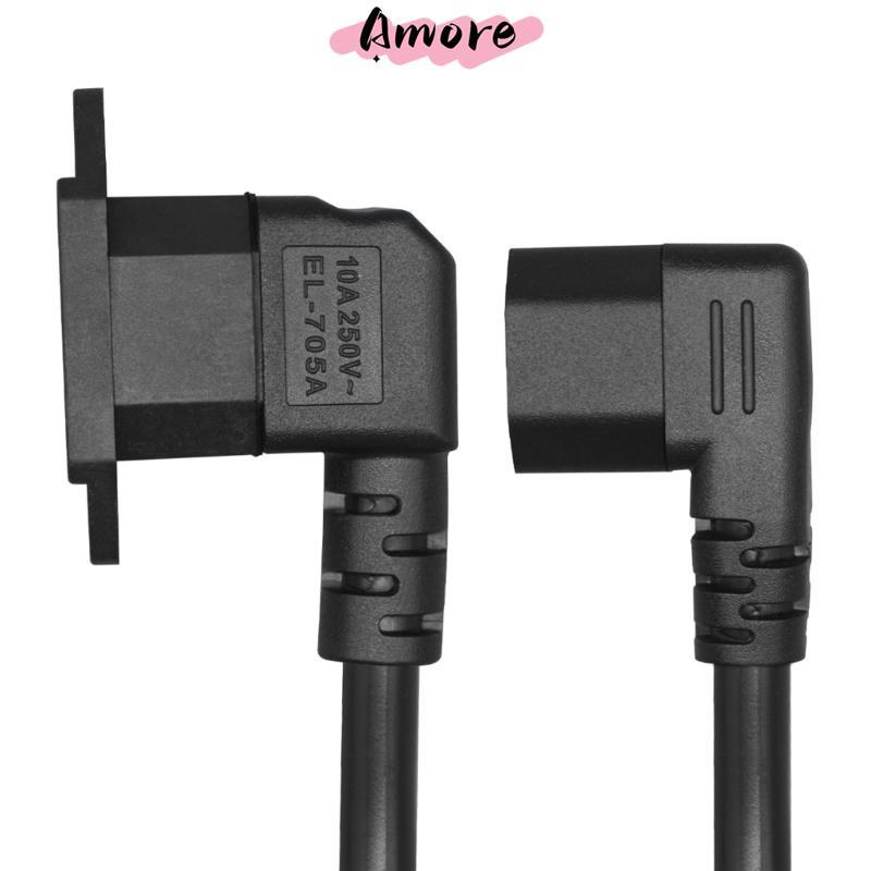 Amore 90 องศา C13 Female to C14 Male Power Supply Extension Cord C14 to C13 Power
