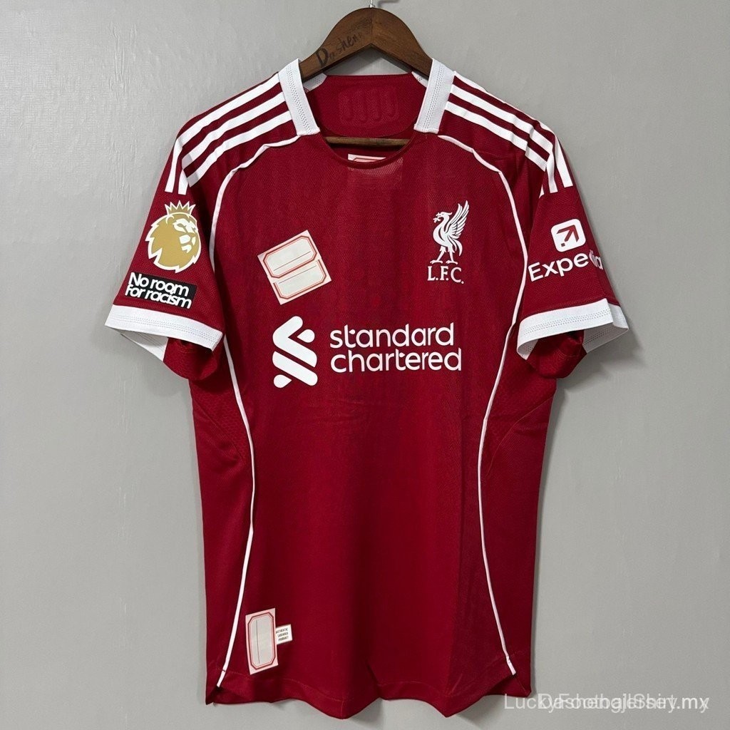 S-XXL 2025-26 เสื้อฟุตบอลแขนสั้น Liverpool Home