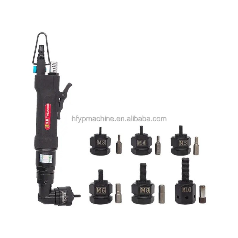 KHZI ส่วนลดคุณภาพสูง 90 องศามุมขวา PNEUMATIC Nut Rivet Gun, Elbow ประเภท PNEUMATIC Rivnut เครื่องมือ