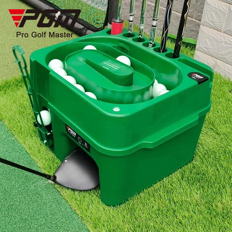 PGM-golfmasterPGM JQ017 เครื่องจ่ายลูกกอล์ฟแบบเหนี่ยวนําอินฟราเรดมัลติฟังก์ชั่นพร้อมที่วางไม้กอล์ฟ