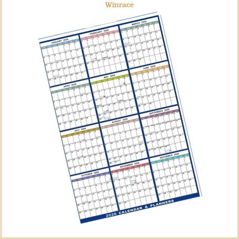 WRC 2026 Yearly Planner ปฏิทินครอบครัว Home Planner Calender Reusable Erasable ปฏิทินวันที่ปี Planne