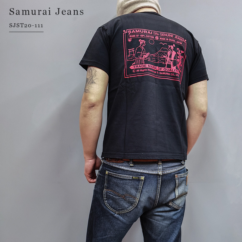 สไตล์ใหม่ SAMURAI JEANS SAMURAI LOGO ฤดูร้อนเสื้อยืดแขนสั้นผู้ชาย Pure