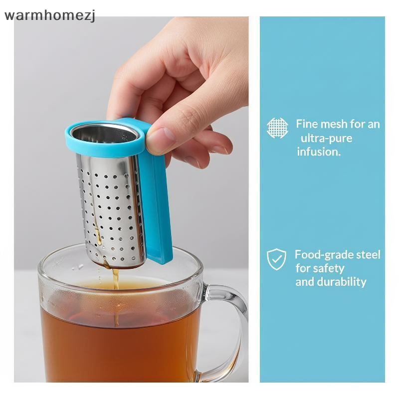 Warmhomezj Great Stainless Steel Tea Diffuser รูที่แม่นยํา Smooth Outflow Herbal Tea Infuser WAR
