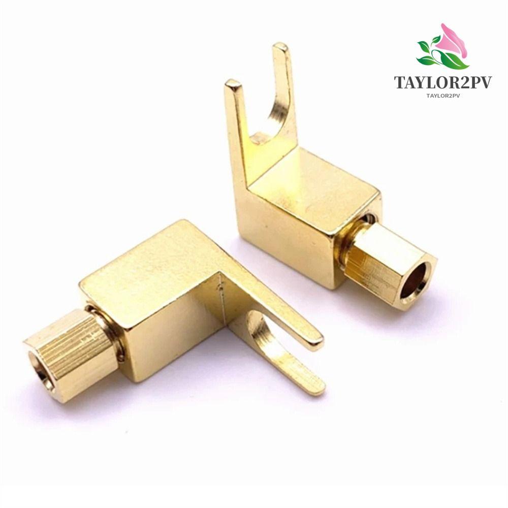 TAYLOR2PV U Spade Connector โลหะทนทาน Spade Adapter ปลั๊กกล้วย Y ประเภทสายลําโพงเชื่อมต่อปลั๊ก