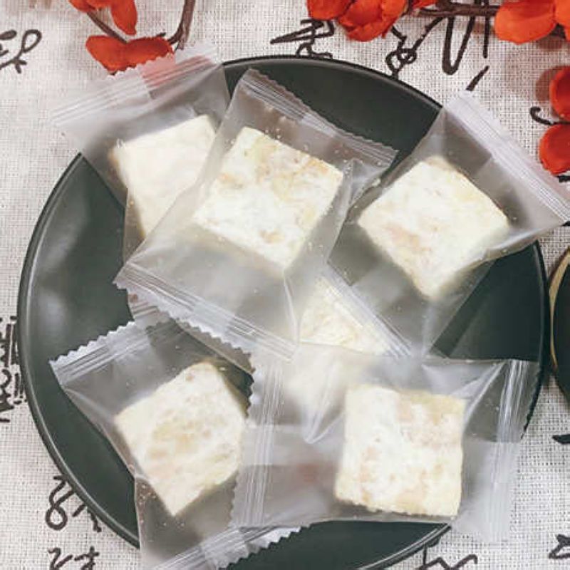 Snowflake Crisp Candy Milky Snowflake Crisp Snowflake Crisp Snowflake Nougat ของว่างลําลองที่บรรจุแย