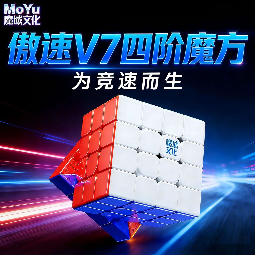 ข้อเสนอพิเศษสุดประหยัด Moyu Ao Speed V7 Four-Order Magnetic Single-Track Double-Track Three-Track Ma