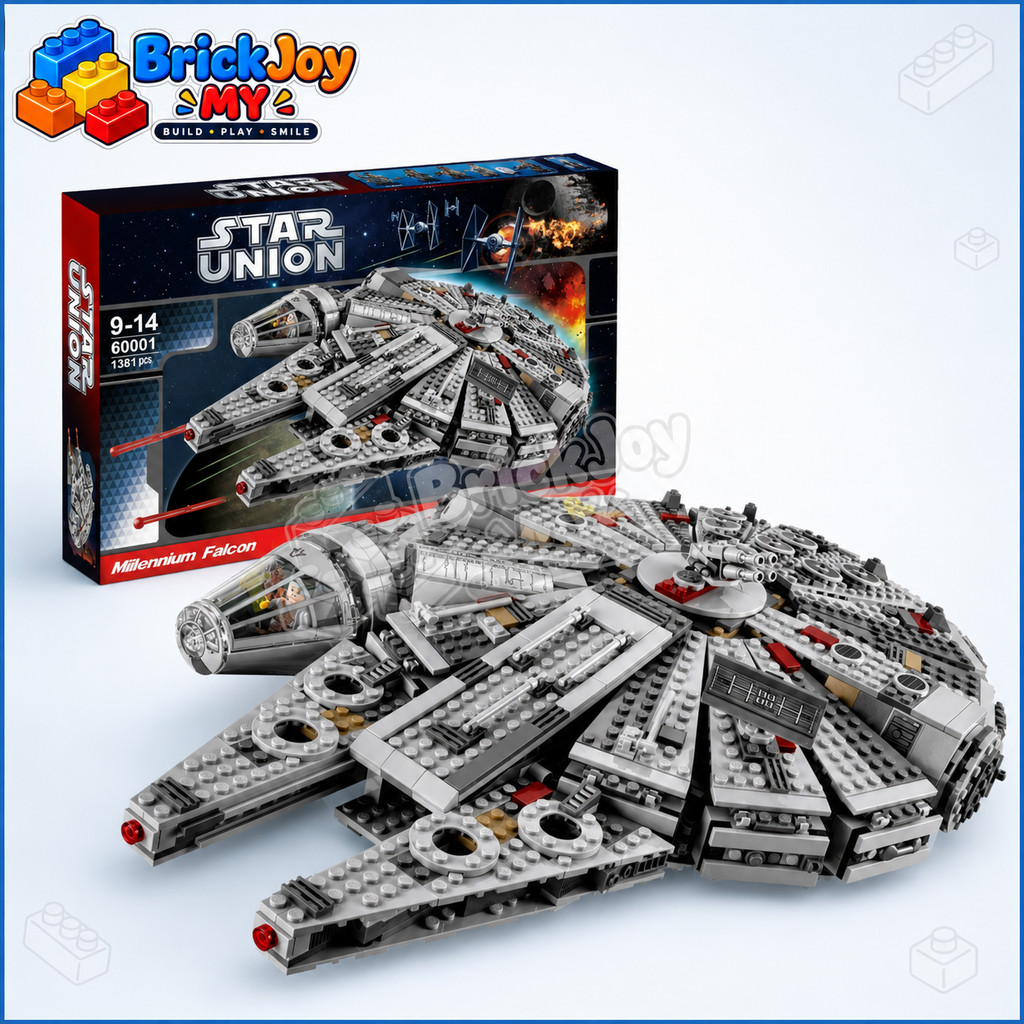 75105 Millennium Falcon Interstellar Series Building Blocks 1320 + PCS Starship ชุดประกอบเครื่องประด