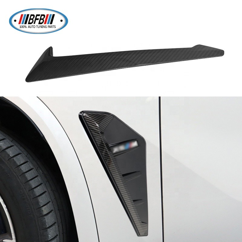 Premium-Real แห้งคาร์บอนด้านข้าง Fender Air Vent Trim สําหรับ BMW X5 G05 X5M F95 2019-2024