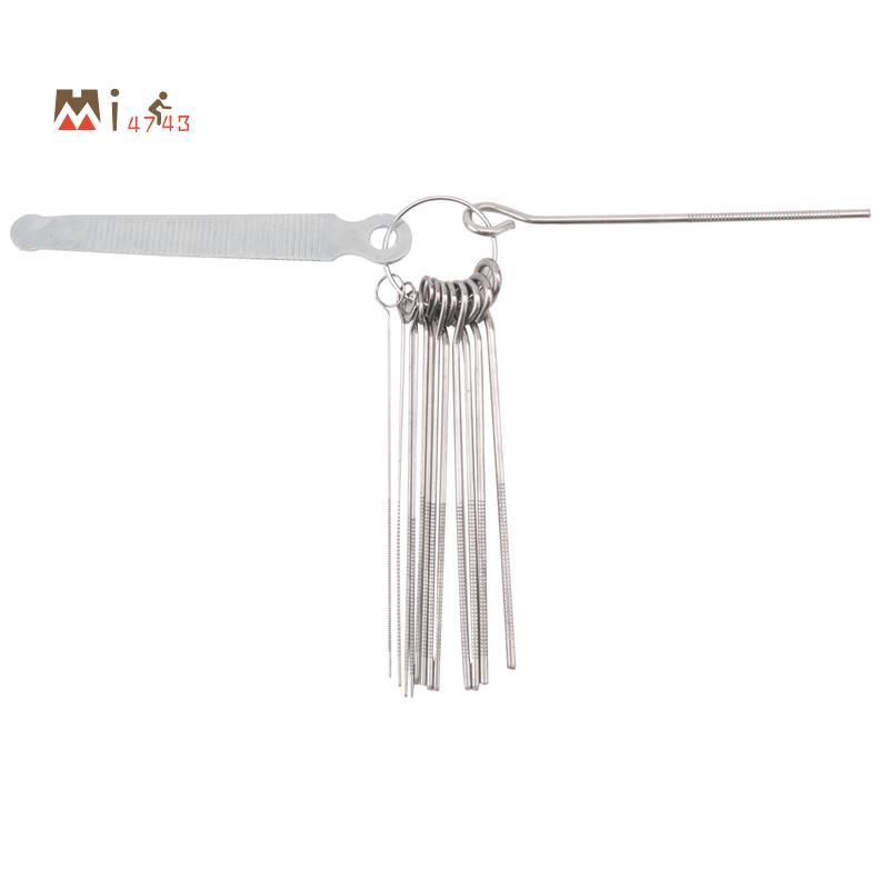 Mi4743iGuitar Nut Slotting Bridge Pin Hole Slot Fiile Kit Saw Rods Filing Set Luthier
