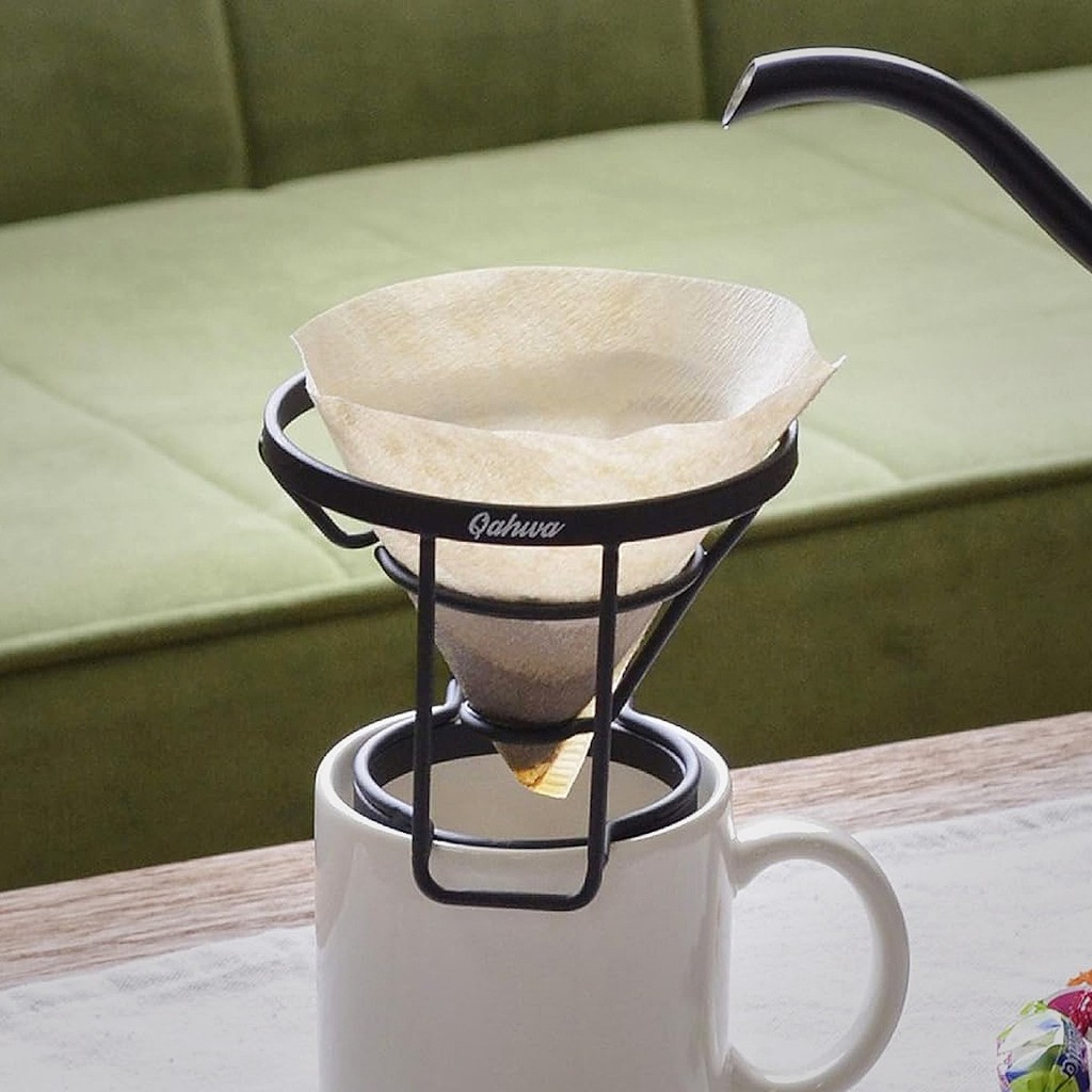 ญี่ปุ่นญี่ปุ่น CBJAPAN กรองกาแฟกรองถ้วยผู้ถือสีดํากาแฟกรองถ้วย Hand Brew Coffee Holder QAHWA