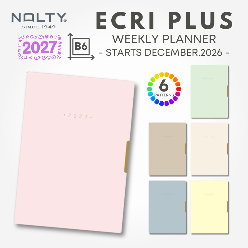 Nolty 2027 Ecri Plus Weekly Planner B6, Monday start, Start December 2026