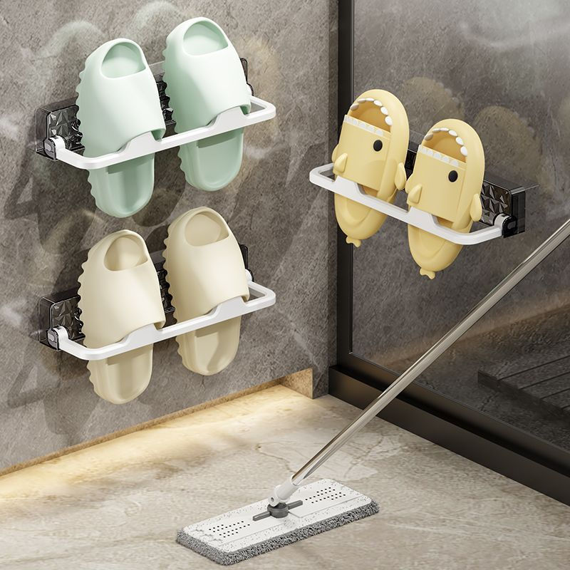 New product wall-mounted toilet rack for bathroom storage, no drilling required12y Slipper rack, wal