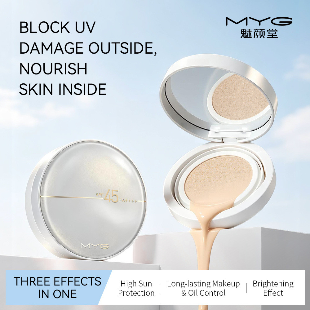 ขายร้อน [ราคาขายส่ง] [อุปทานพิเศษข้ามพรมแดน] MYG Makeup Cushion SPF45PA++++ Makeup Fixing Concealer 