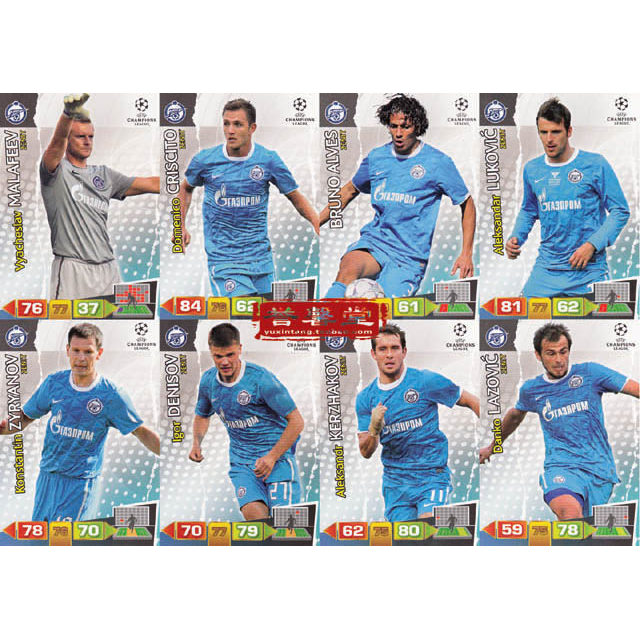 Panini 11-12 Championship Game Edition Star Card Zenit Full Set 8 การ์ดทั่วไป