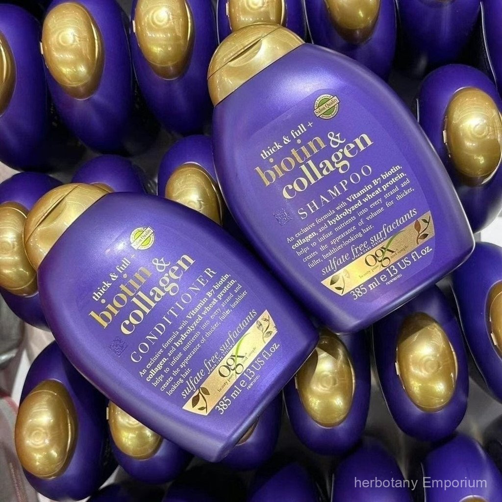 OGX Biotin Collagen Strong Shampoo Argan Oil Shampoo Keratin Shampoo Nourishing Soft Fluffy
