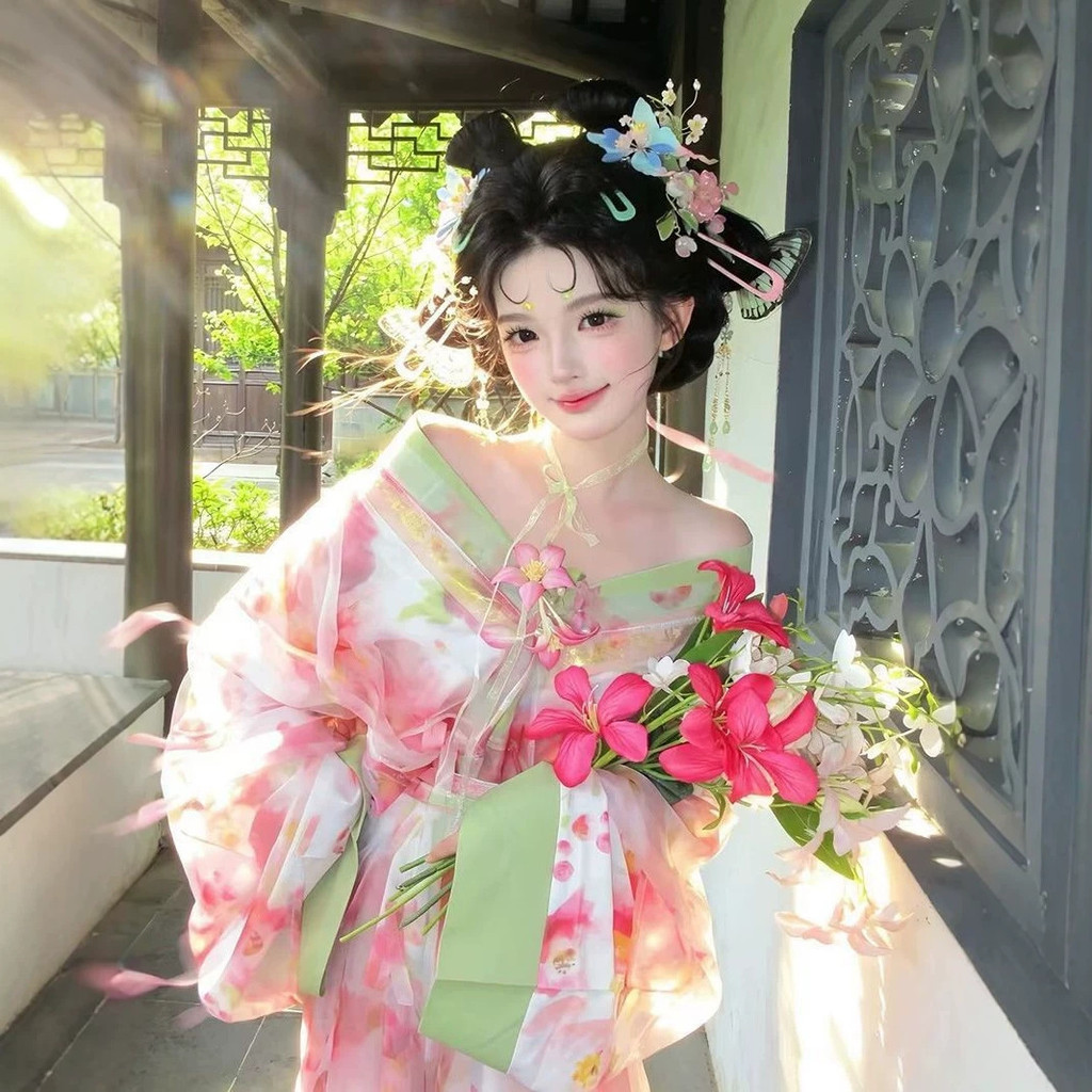 [ภาพความงาม] Series Warring States Robe Hanfu หญิงโบราณ Super Fairy Elegant Trailing ตรงกระโปรงบรรยา