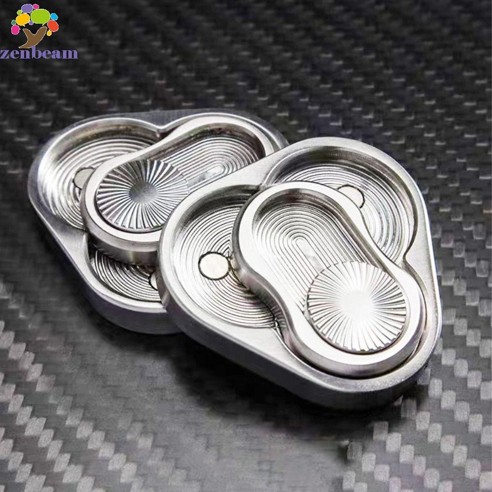 ZENBEAM สามเหลี่ยมหมุน Fidget Slider ของเล่น, Fidget ของเล่นสามเหลี่ยมสแตนเลสสามเหลี่ยม Fidget Slide