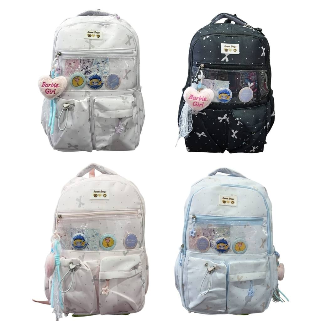 Sweet Days กระเป๋าเป้นักเรียนเกาหลีสําหรับวัยรุ่นกับ CC 30209 ระดับประถมศึกษาและมัธยมศึกษาตอนต้น
