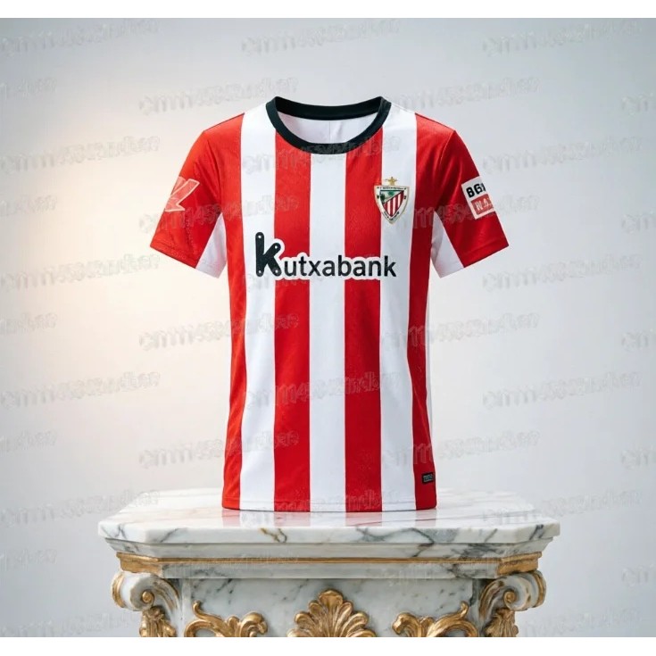 สไตล์สเปน BILBAO Athletic Football 3D พิมพ์ทุกวันฟุตบอลเสื้อยืด Breathable แฟชั่นสั้น FamilyMatching
