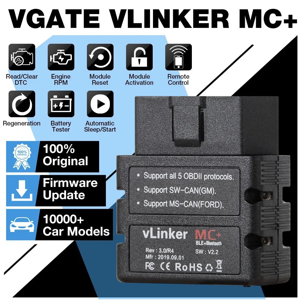 OBD2 เครื่องสแกนเนอร์ BT 4.0/WiFi เครื่องมือวินิจฉัยสําหรับ iOS OBDLink ELM327 v1.5 PK