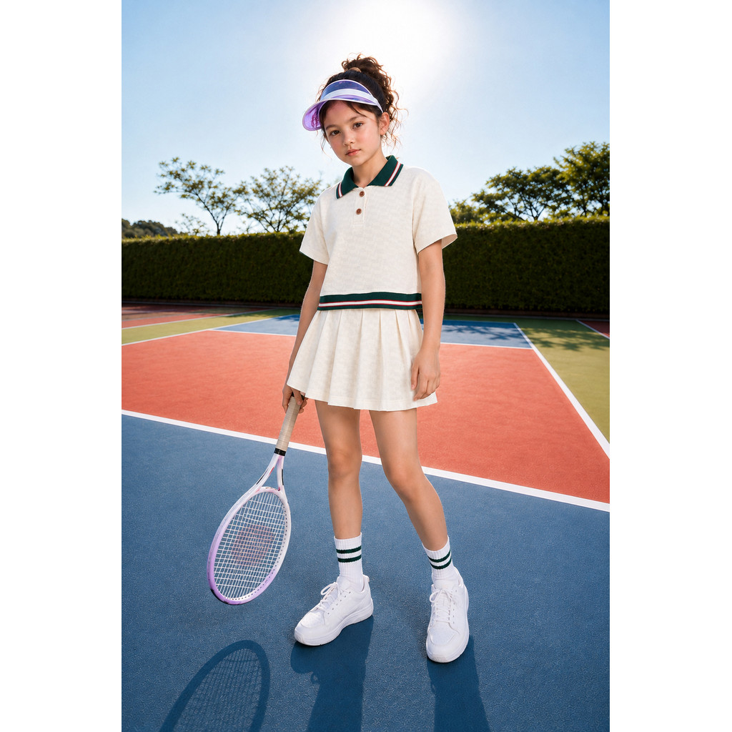 Harlow Kids Ivy League Dress - ชุดกีฬาเทนนิสสําหรับเด็กผู้หญิง Padel