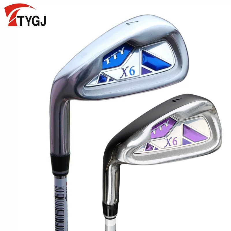 ไม้กอล์ฟ ผู้ชายผู้หญิงมือซ้ายคลับเบอร์ 7 Iron Steel Club Carbon Club ซ้าย Hand Club Backhand Practic
