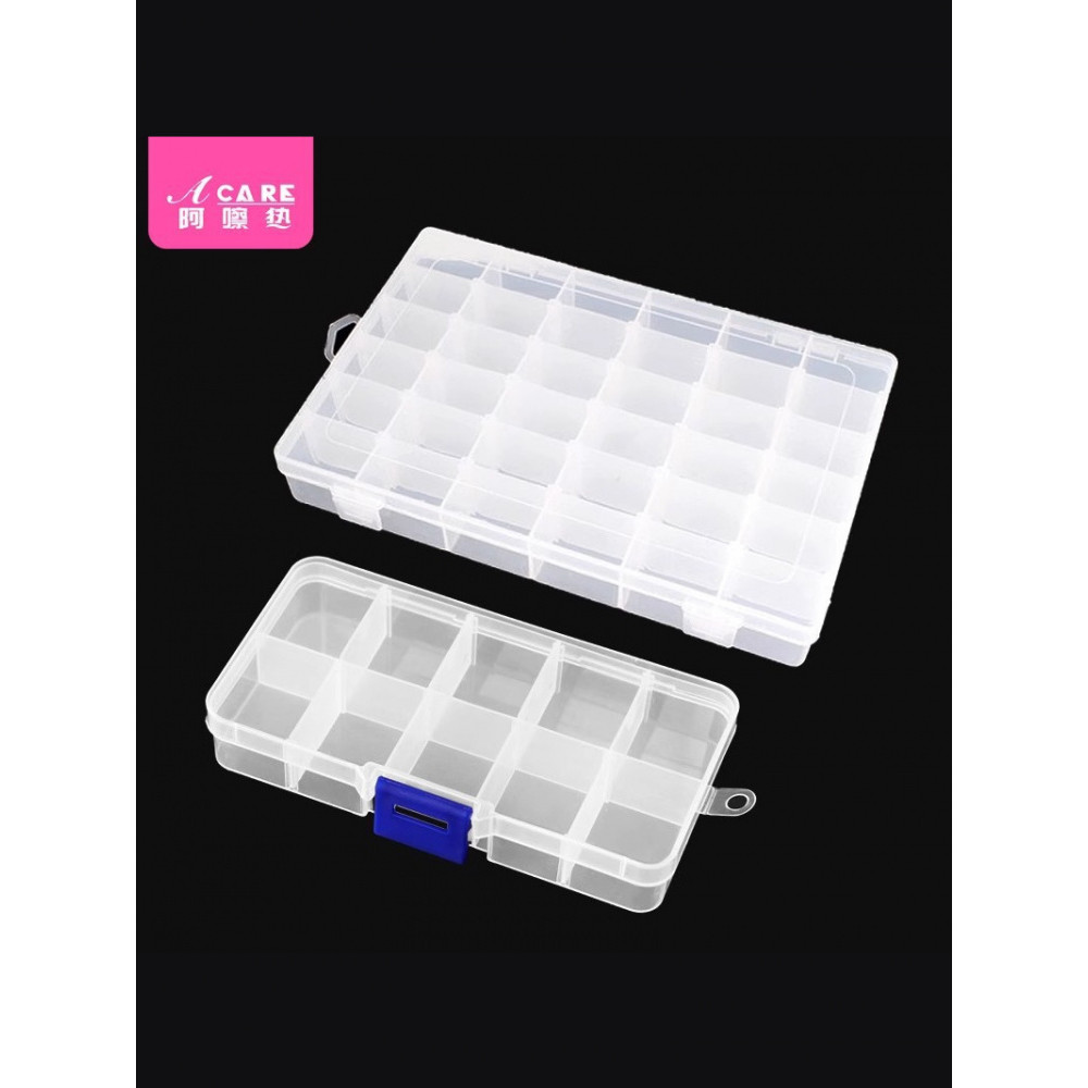 กล่องเก็บของ/ต่างหู A1pq801-Jewelry Transparent Visual Box Small Jewelry ต่างหู Tidy-up Small Lattic