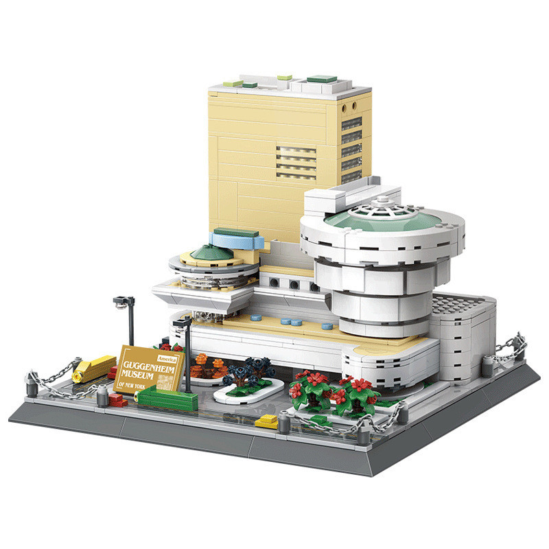 5242 New York Guggenheim Museum World Architecture Moc Brick Custom Building Blocks โครงสร้าง Landma
