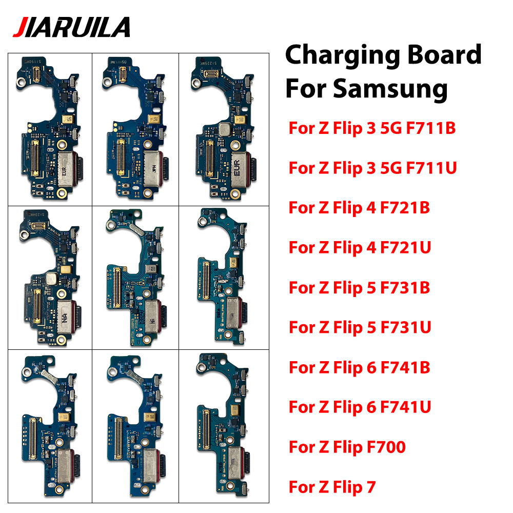 USB ชาร์จพอร์ตแจ็ค Dock Connector Flex สําหรับ Samsung Galaxy Z Flip 3 4 5 6 7 5G F700 F700F F711B/U