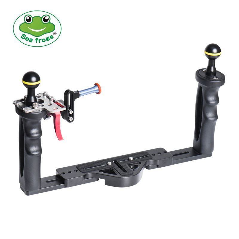 ดําน้ํากล้อง Handle ถาด Grip Bracket ชัตเตอร์ Trigger สําหรับ Go Pro TG5 RX100 Nauticam การถ่ายภาพใต