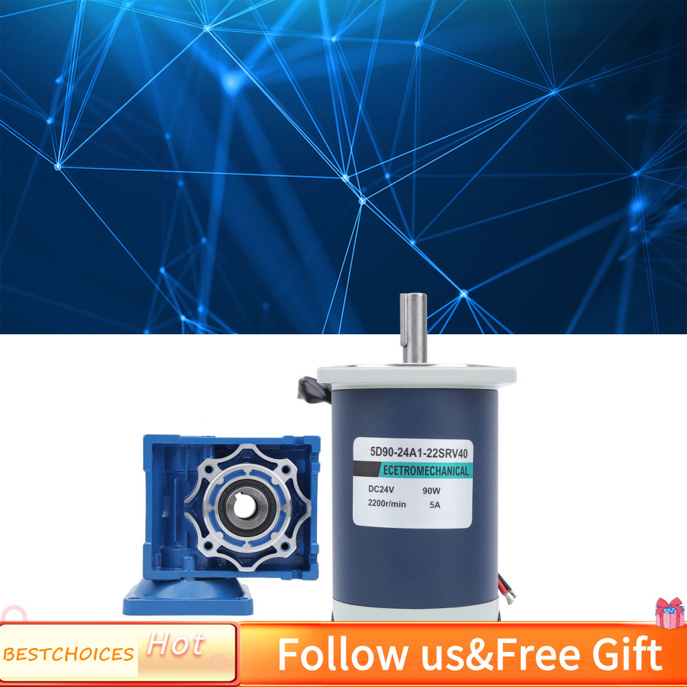 Bestchoices Bestchoices FTVOGUE เกียร์มอเตอร์ DC24V ลด 90W 5.5A 2200r Min ถึง 5r