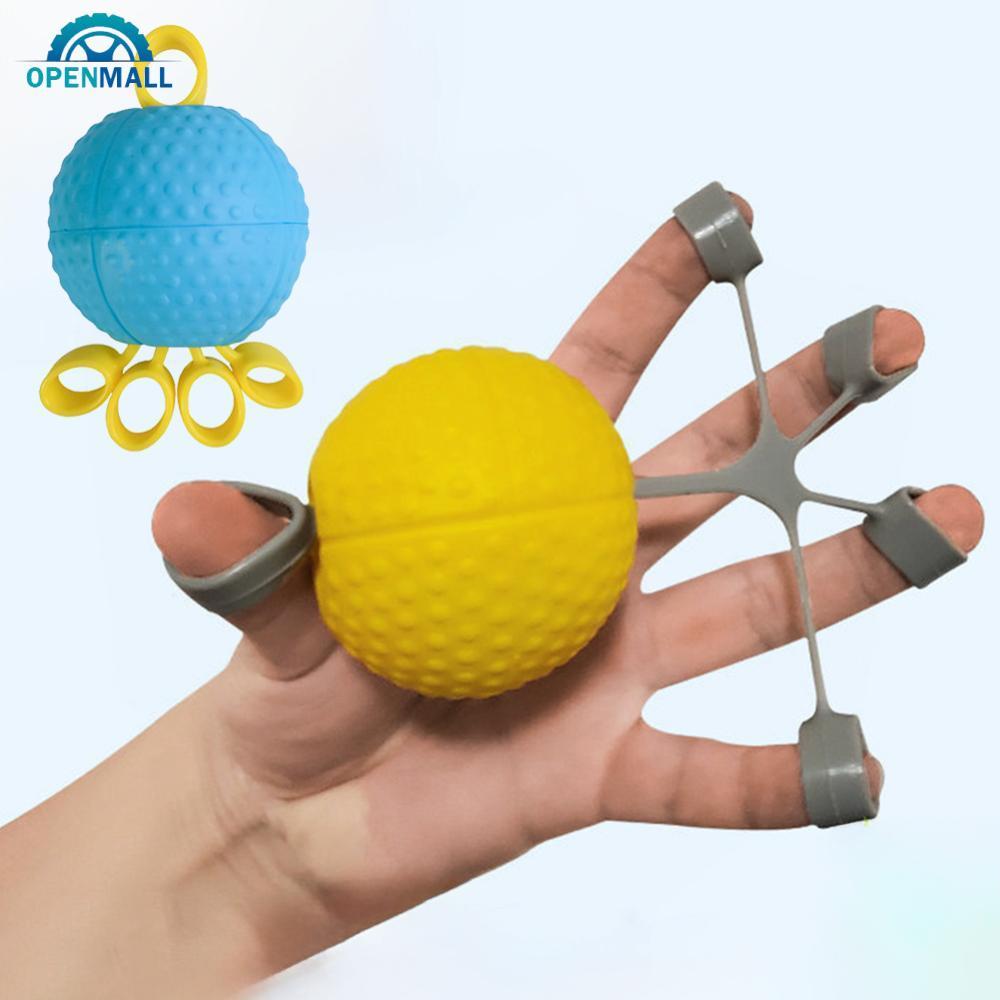 OPENMALL 2 in 1 Hand Training อุปกรณ์ Hand Grip Strength Trainer Balls พร้อมซิลิโคนยืดหยุ่น Finger C