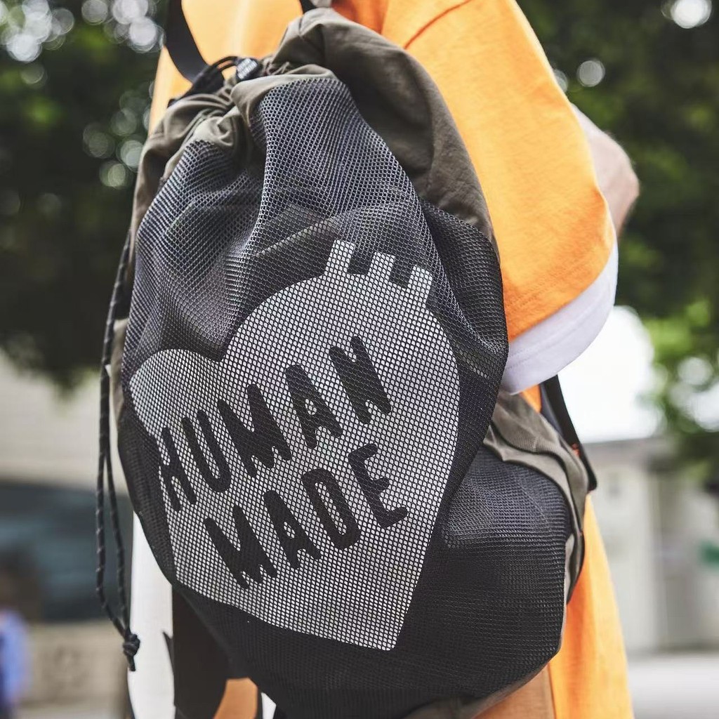 Big BACKPACK HM DRAWSTRING BACKPACK Japanese Trend Grid Travel Bag Love BACKPACK BACKPACK