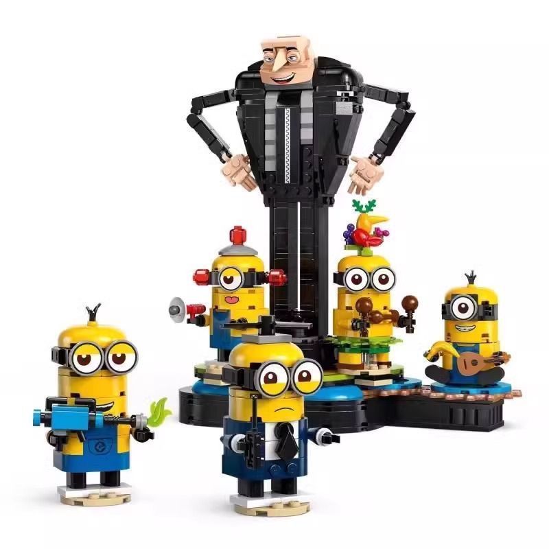 ใช้งานร่วมกับ Minions Gru ชุด 75582 รุ่นการศึกษาประกอบอาคารบล็อกเครื่องประดับของเล่นของขวัญ