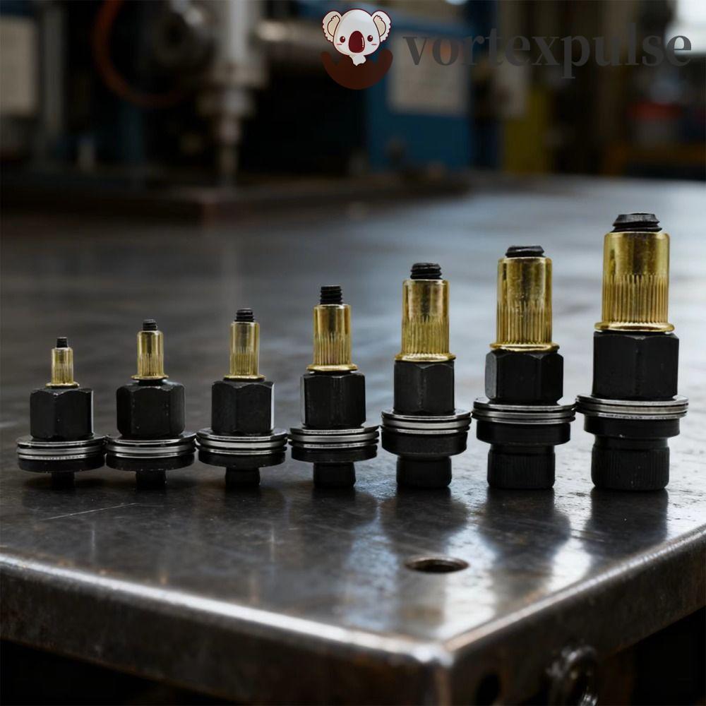VORTEXPULSE Rivet Nut Tool, กันสนิมเหล็กคาร์บอนเกลียวใส่เครื่องมือ, Rivet Nut ชุดผสมคู่มือหัว Rivet 