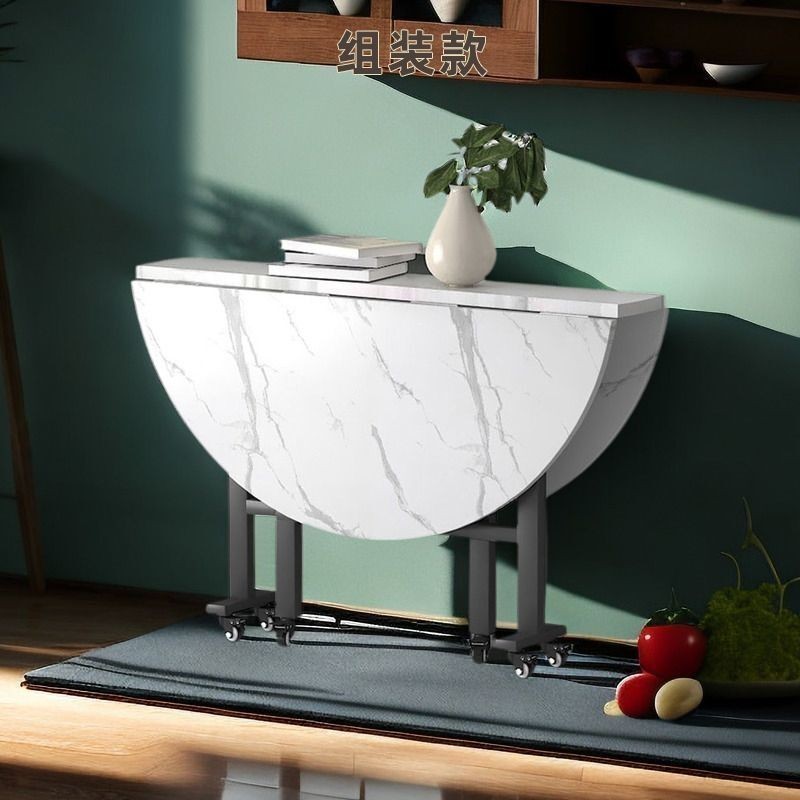Folding Dining Table Small Household Dining Table Foldable Table Large Round Table