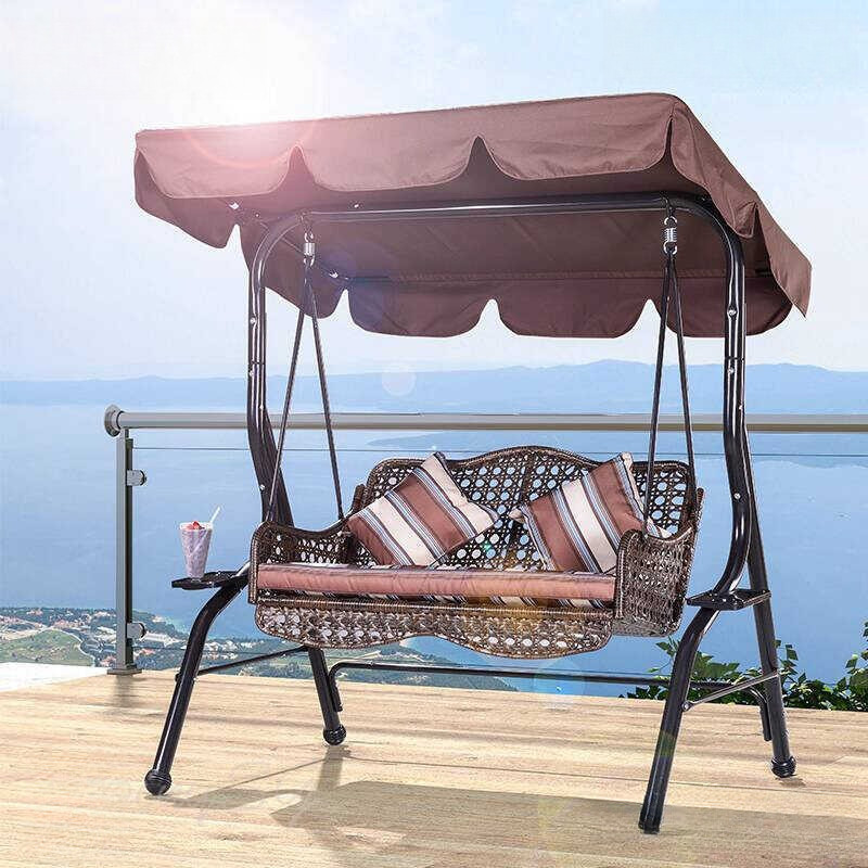 Swing Rocking Chair Outdoor Courtyard Balcony Hanging Chair Outdoor Swing Iron Garden Double Home Sw