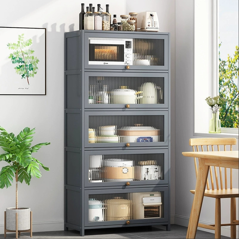 Multi-layer Kitchen Shelf Floor Standing Cabinet Storage Cabinet Bowl Cabinet, Storage Cabinet Multi