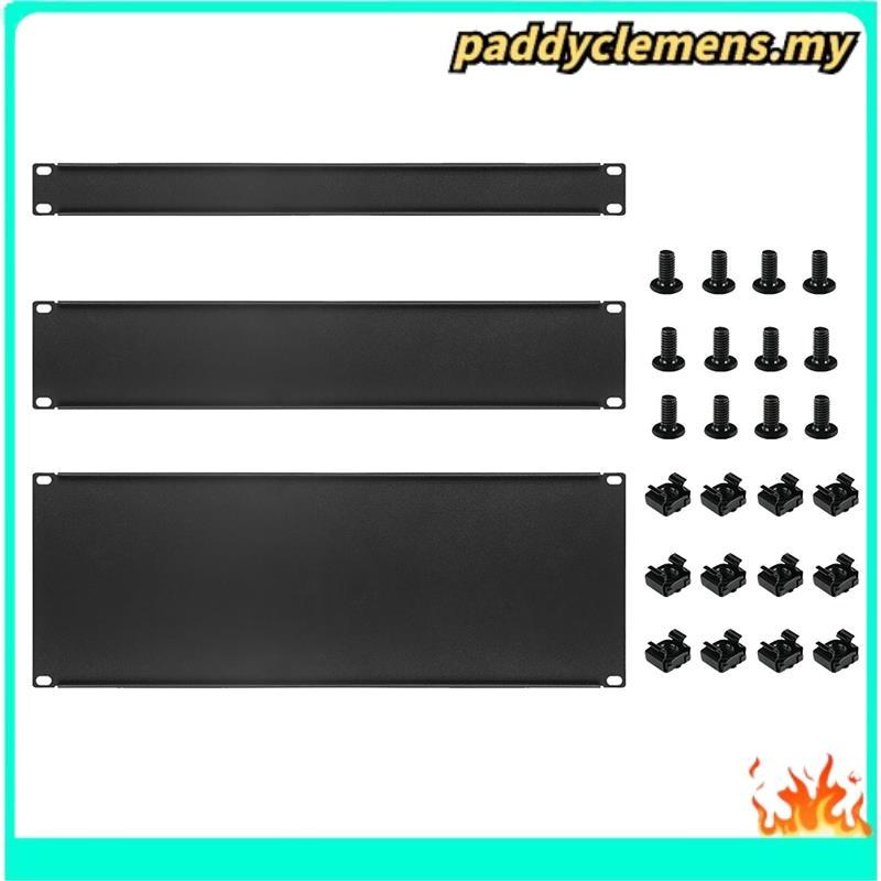 3 ชิ้น 1U 2U 4U แผงเปล่าโลหะ Rack Mount, แผงฟิลเลอร์ Mount Spacer Rack ชุดแผงสําหรับ Enclosure Serve