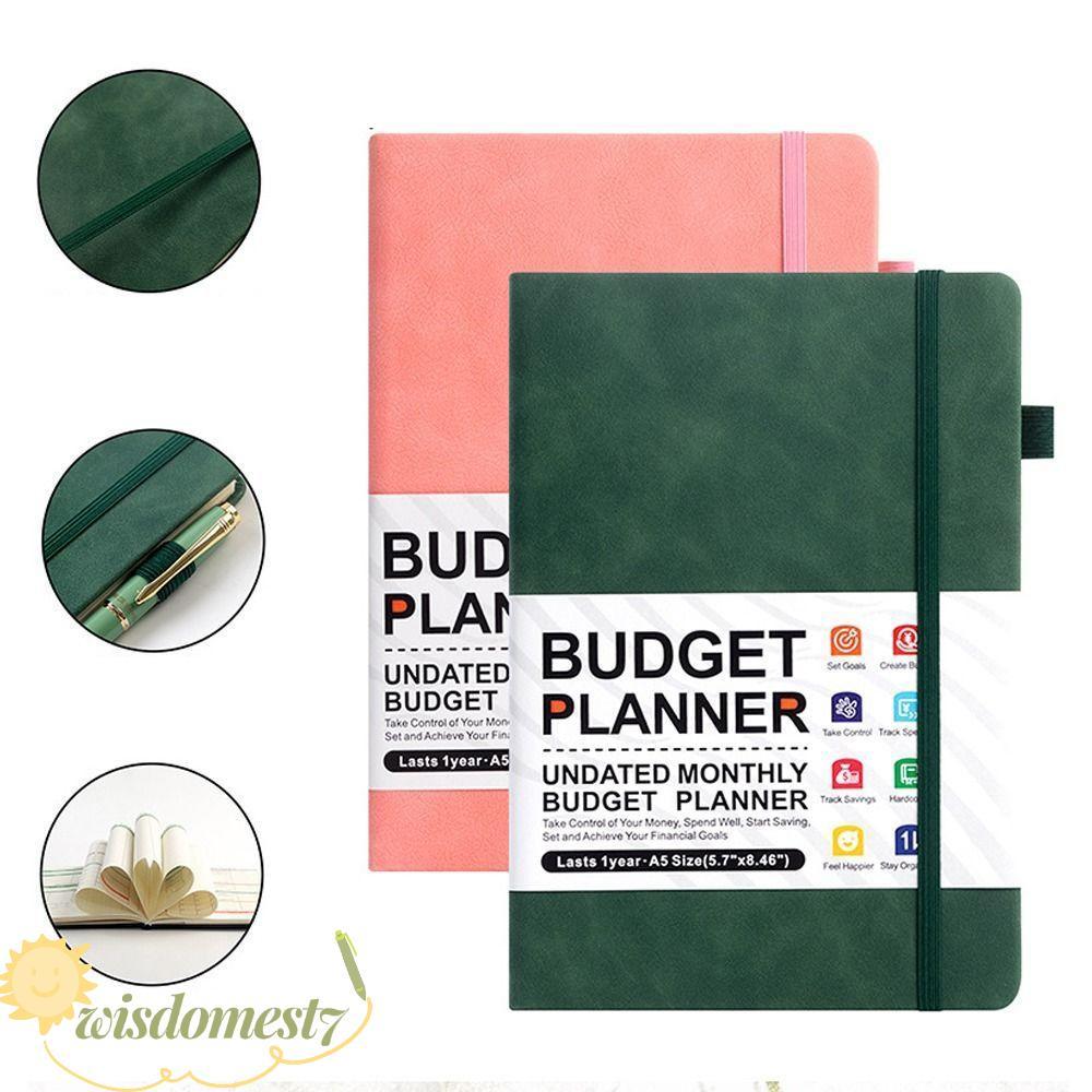 หนังสือกําหนดการ WISDOM, Multifunctional A5 Cash Budget Planner Notebook, Budget Book English Notepa