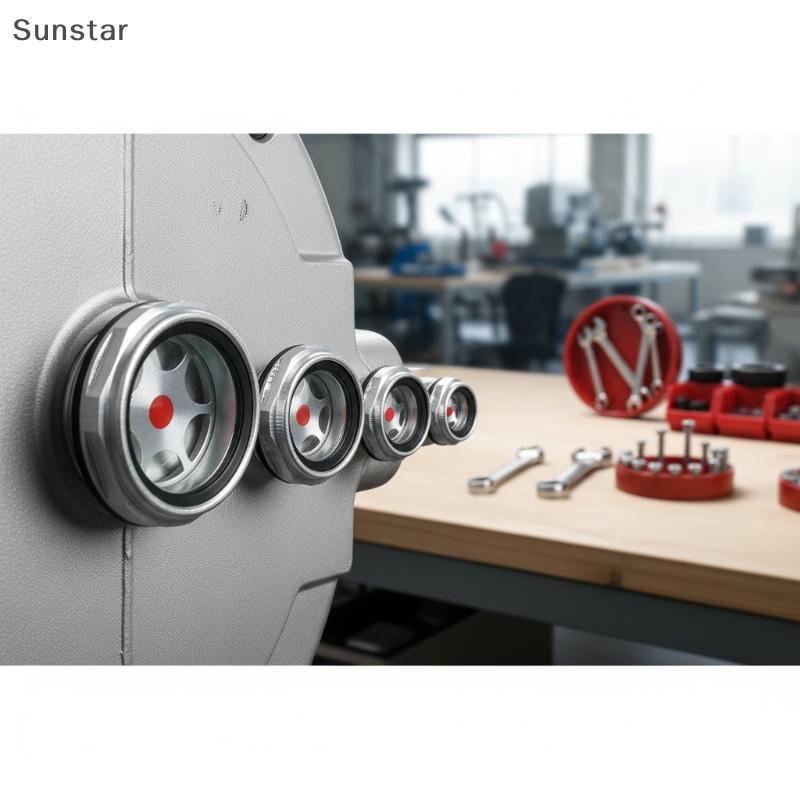 Sunstar Oil Level Sight Glass 1PC G1/4 G3/8 G1/2 G3/4 กระจกนิรภัยกันรอยขีดข่วนน้ํามันสําหรับอุปกรณ์เ