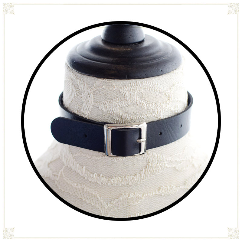 Lolita Punk choker Abi Collar โลหะกลางสอง Gothic เข็มขัดสร้อยคอ jk คอผู้หญิง