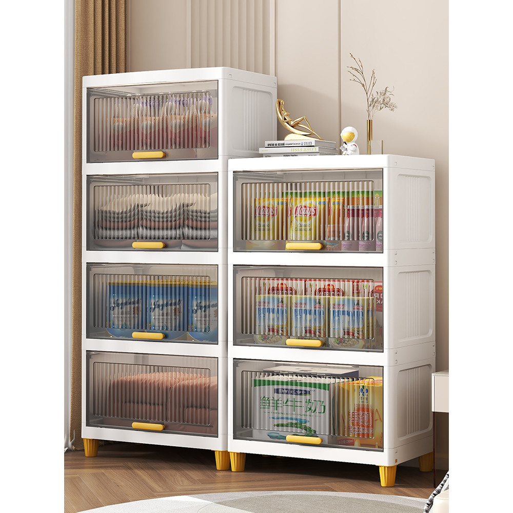 Flip Storage Cabiner ของว่างในครัวเรือนเสื้อผ้าพลาสติกหลายชั้นเด็กห้องนั่งเล่น Baby Locker Baby Lock