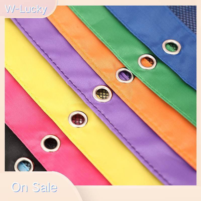 W-Lucky ซิปคู่ 3 แหวน Binder ดินสอผ้าทนทานกระเป๋าปากกาสําหรับ Back to School ปฏิบัติเครื่องเขียนของข